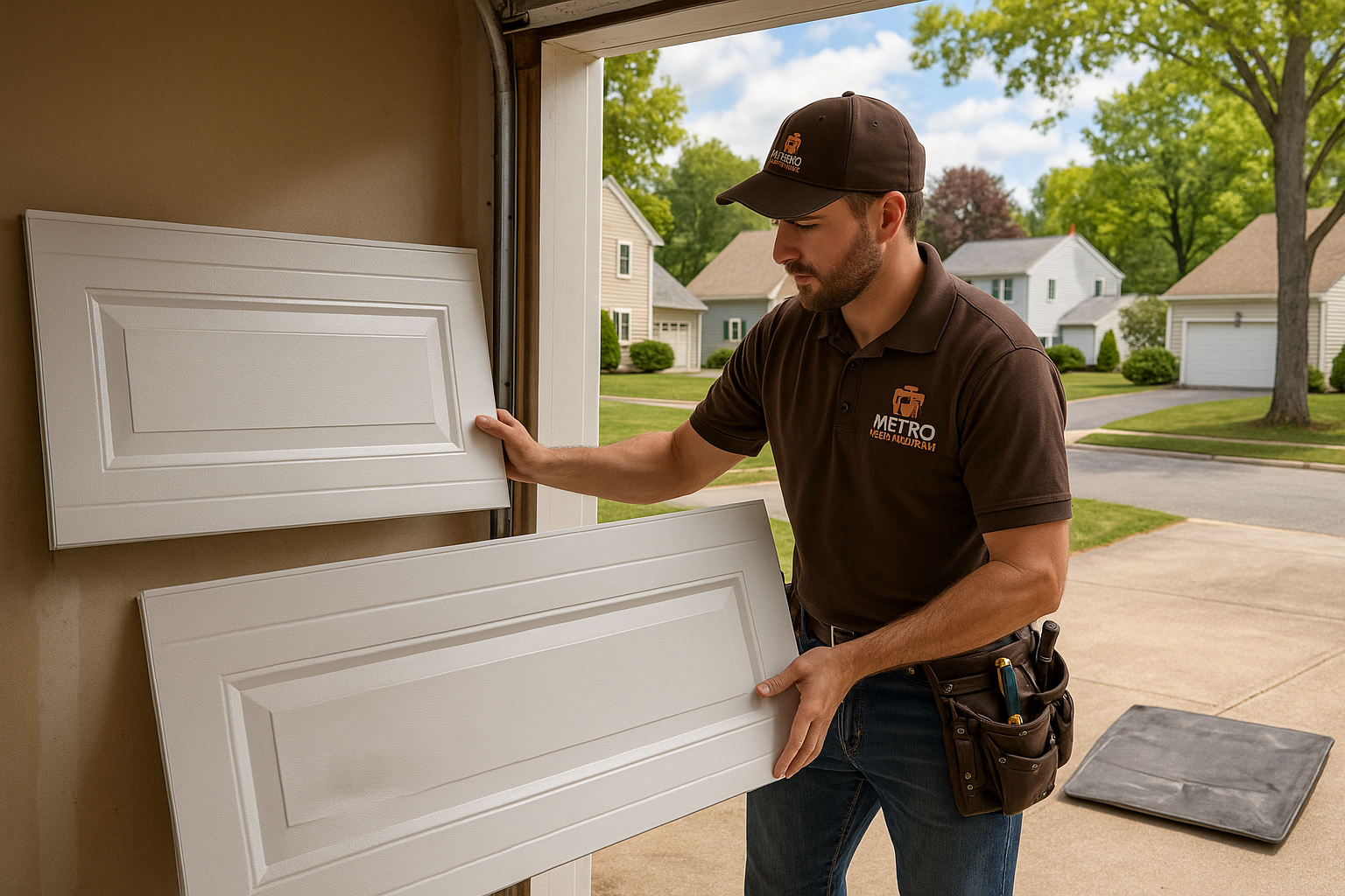 Garage Door Panel Replacement service in Noroton