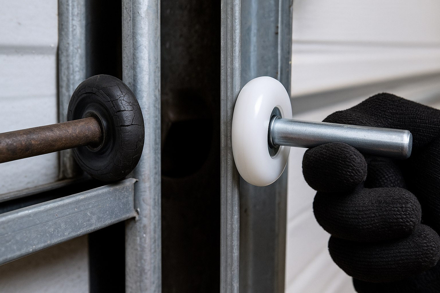 Garage Door Roller Replacement service in Noroton