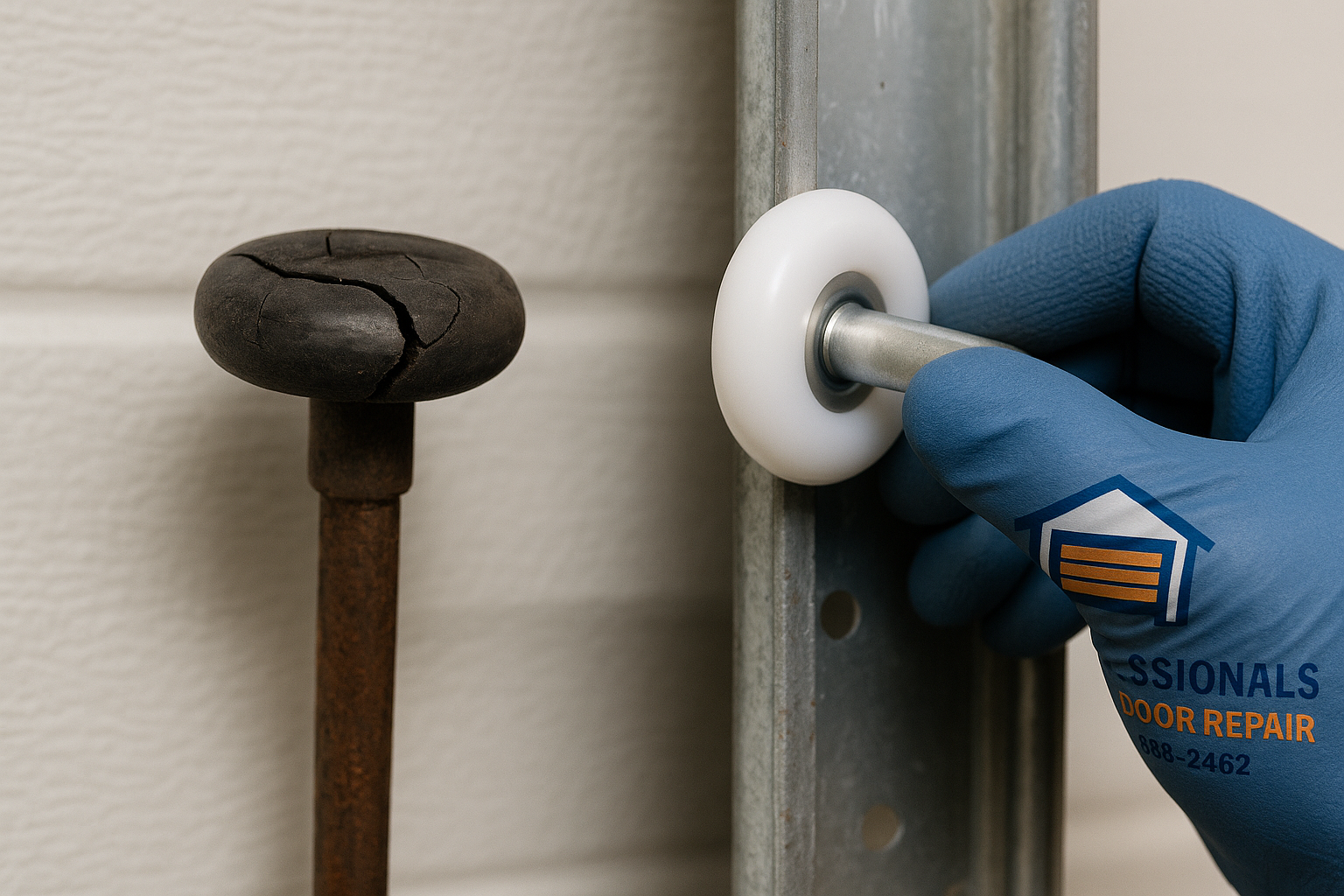 Garage Door Roller Replacement service in Irvington