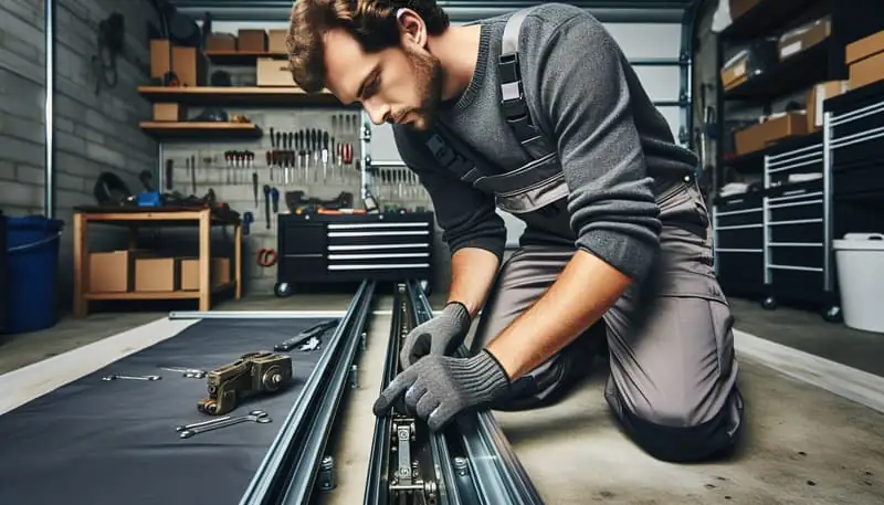 Garage Door Track Repair — Noroton